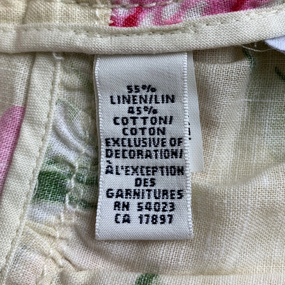 Banana Republic Jacket Floral Linen Blend Sz 8 - Picture 5 of 8